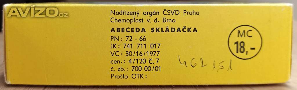 Foto inzerátu Retro plastová skládací abeceda
