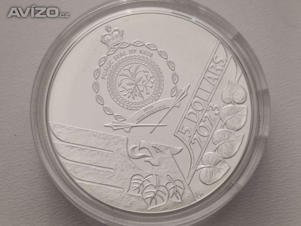Foto inzerátu Český lev 2023 – stříbrná 2 oz mince, č. 0579/1000, certifikát, dvě unce