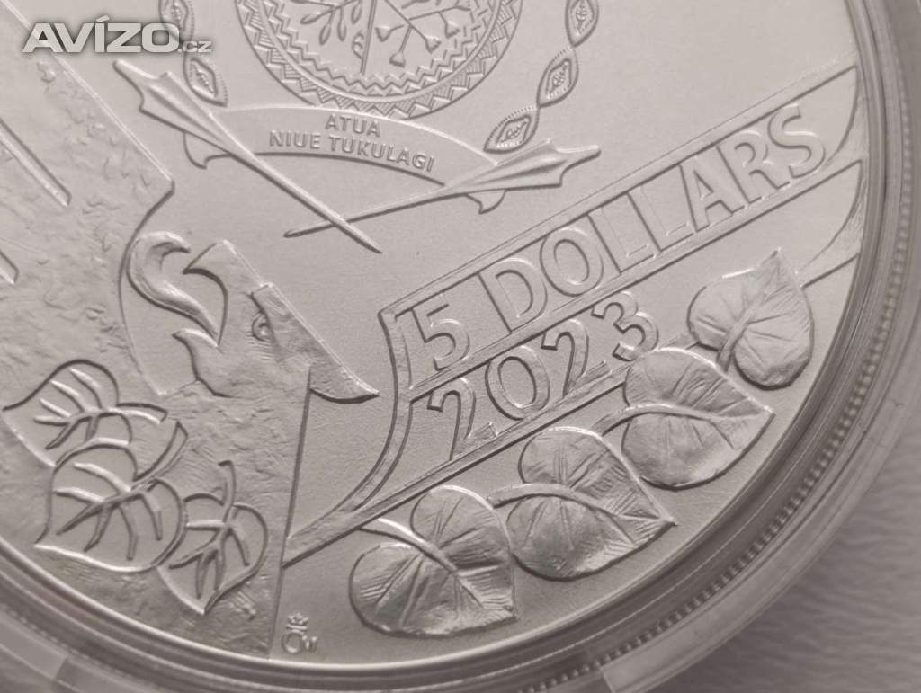 Foto inzerátu Český lev 2023 – stříbrná 2 oz mince, č. 0579/1000, certifikát, dvě unce
