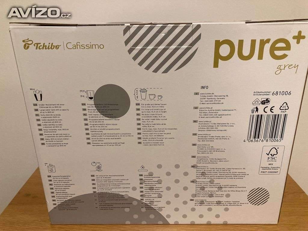 Foto inzerátu Tchibo Cafissimo pure+, šedá