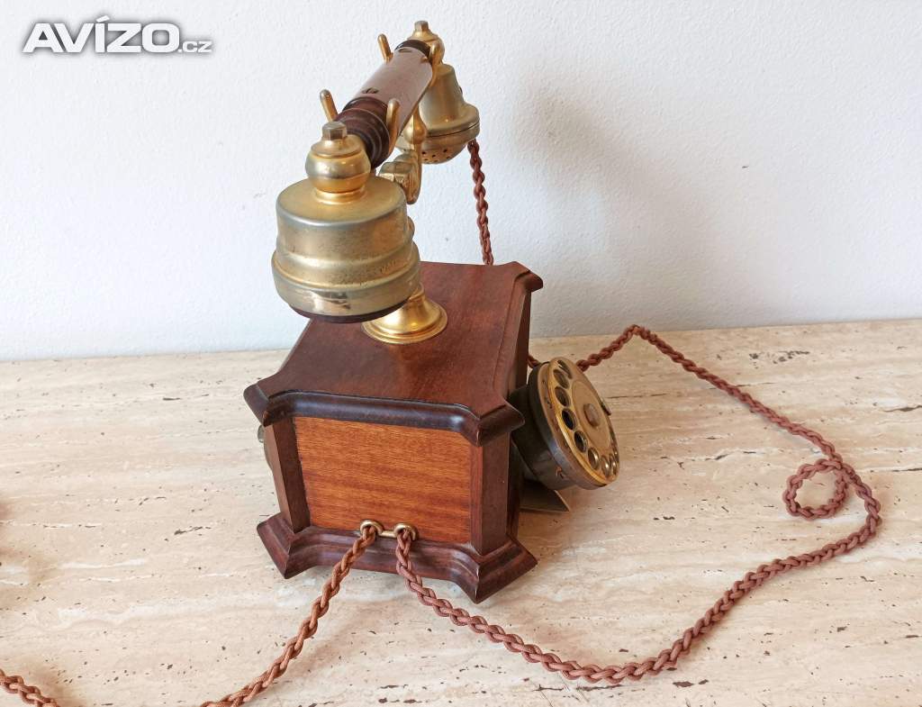 Foto inzerátu Starožitný elegantní stolní telefon v krásném stavu