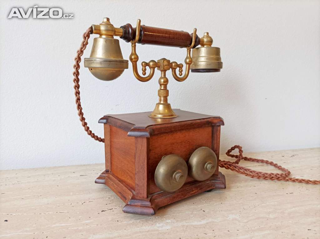 Foto inzerátu Starožitný elegantní stolní telefon v krásném stavu