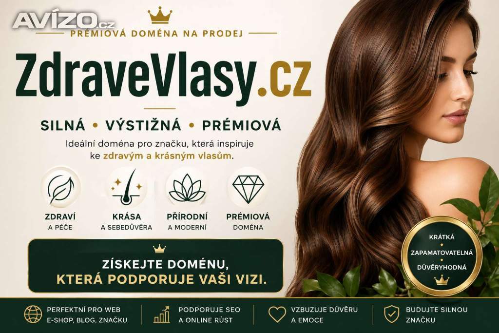Foto inzerátu ZdraveVlasy.cz – prémiová česká doména pro vlasovou kosmetiku, kliniky a beauty projekty