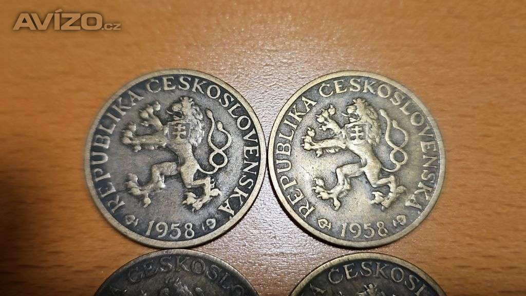 Mince 1 Kčs, rok 1957 – 1960