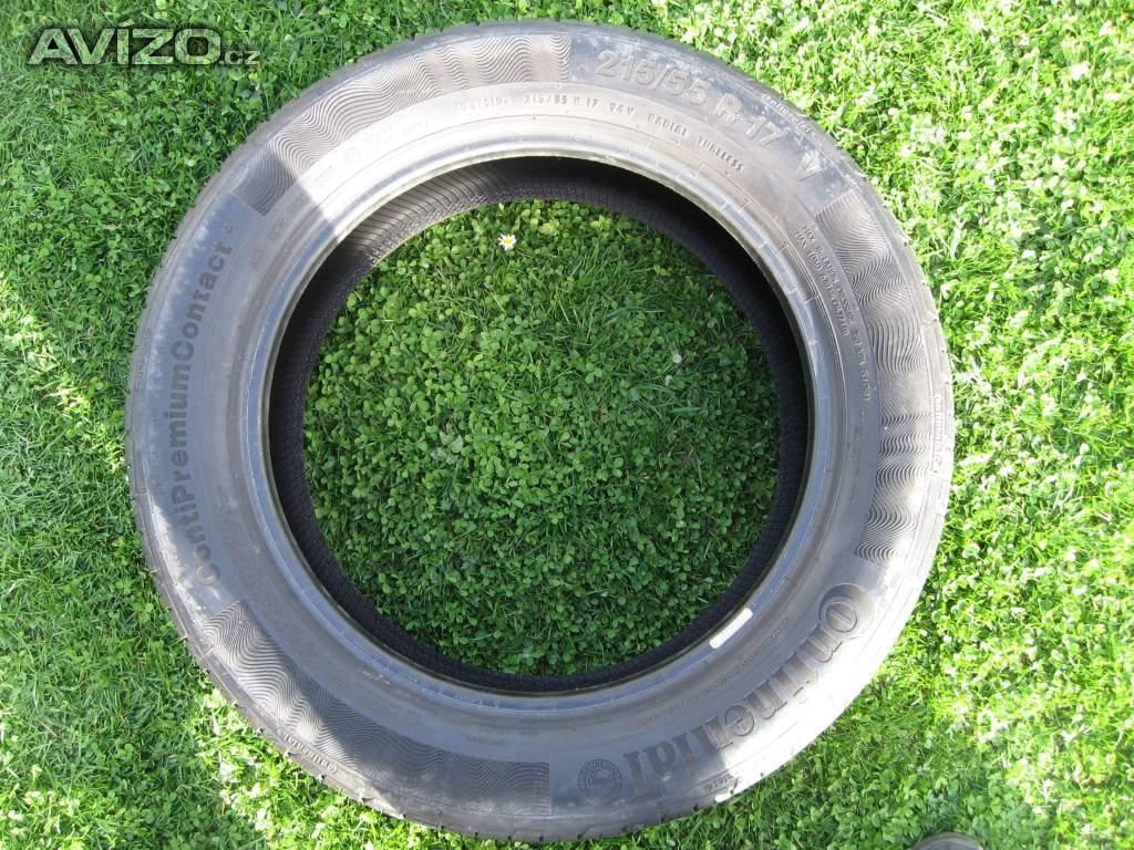Foto inzerátu PRODÁM LETNÍ PNEU 215/55 R17 CONTINENTAL CPC5 94V 2ks