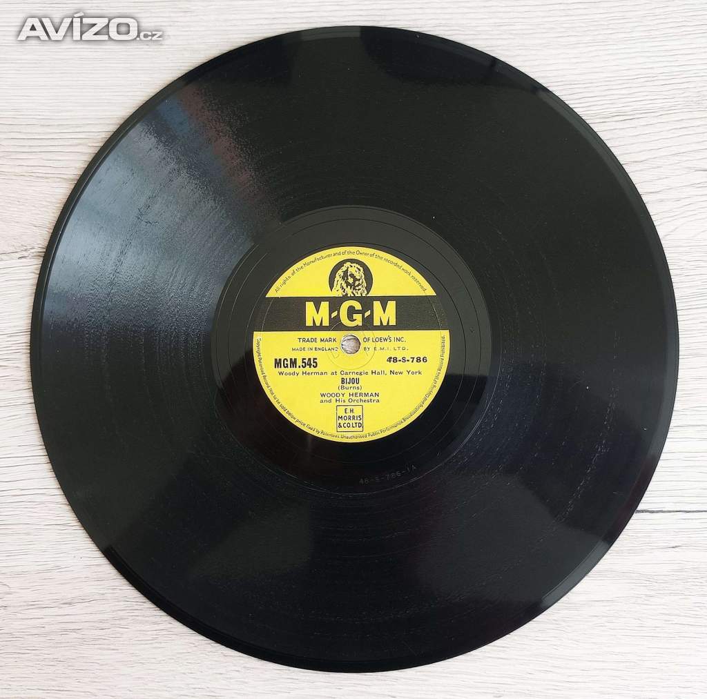 Foto inzerátu Starožitné šelakové gramodesky americký jazz, swing, 78 ot./min.