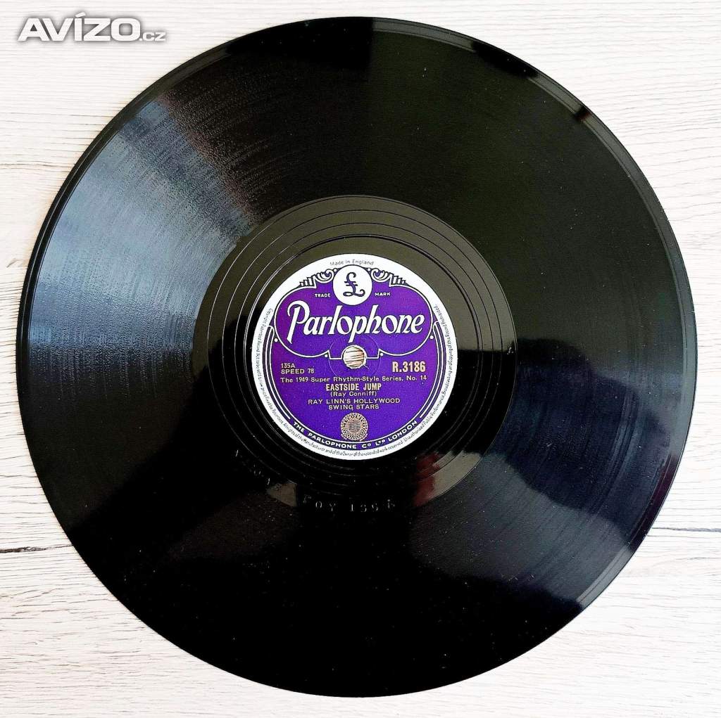 Foto inzerátu Starožitné šelakové gramodesky americký jazz, swing, 78 ot./min.