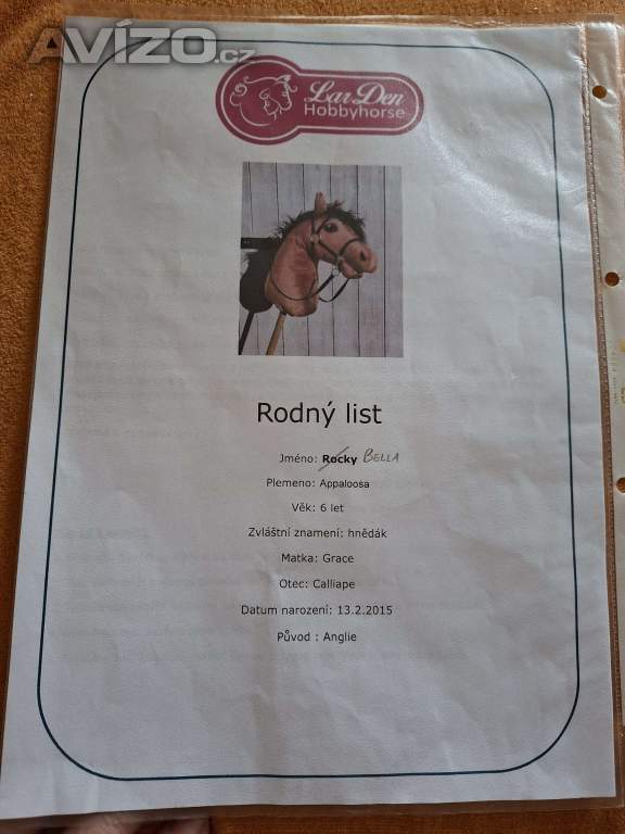 Foto inzerátu Hobby Horse Rocky s ohlávkou