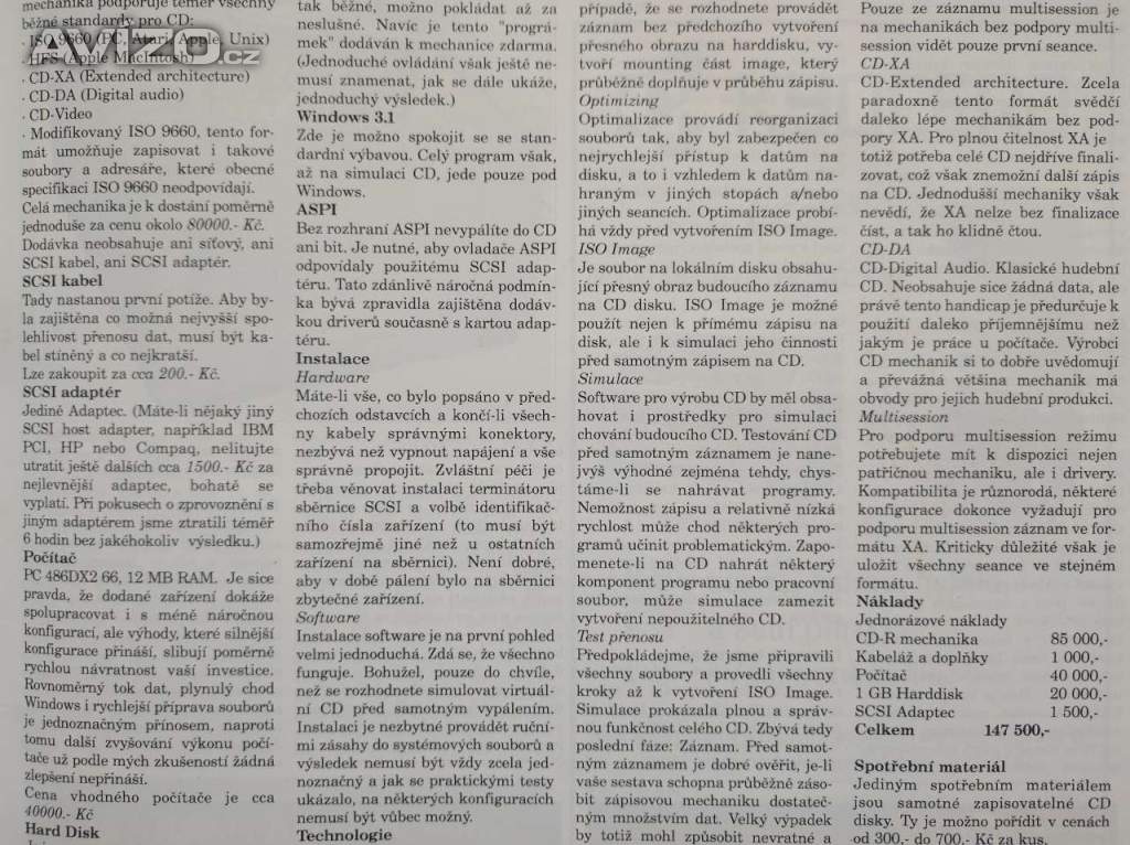 Foto inzerátu Počítačový časopis Výkon Cena 1994-1995