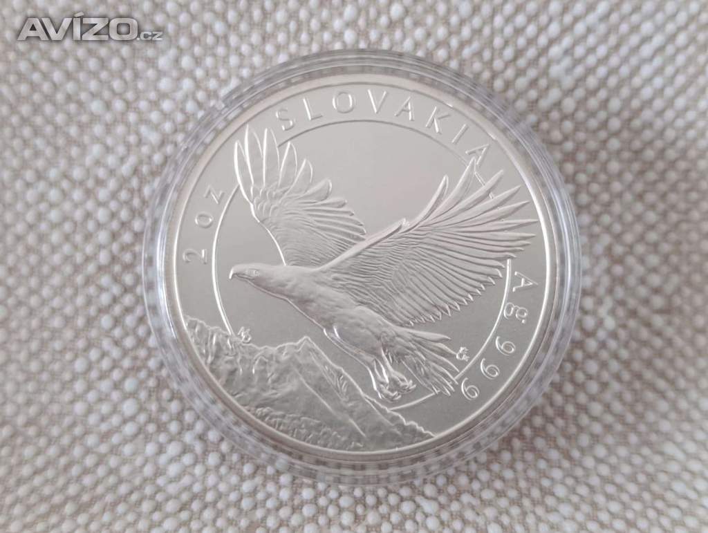 Foto inzerátu Stříbrná mince SLOVENSKY OREL 2023, 2 OZ JEN 500ks