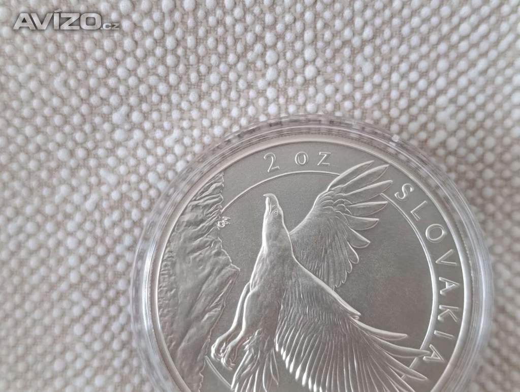 Foto inzerátu Stříbrná mince SLOVENSKY OREL 2023, 2 OZ JEN 500ks