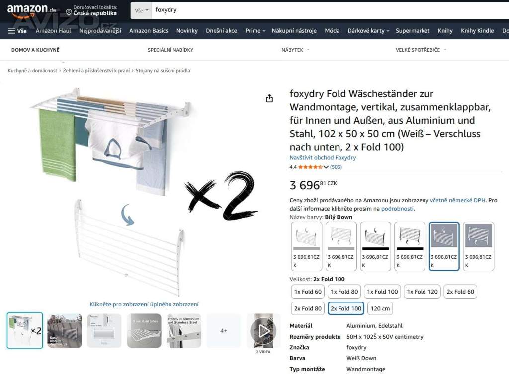Výklopné sušáky na prádlo FOXYDRY