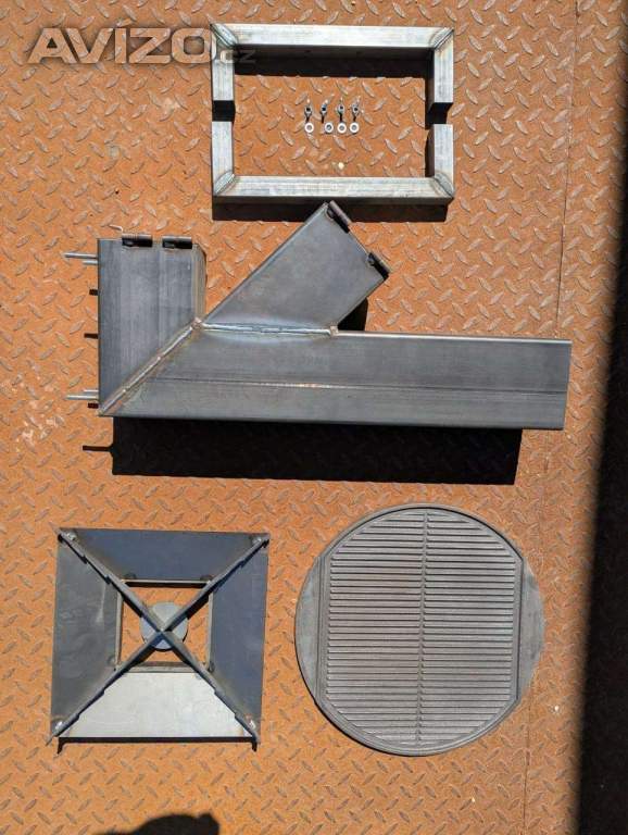 Foto inzerátu Rocket stove / turbo pecek - kempinkový vařič + gril (litina)