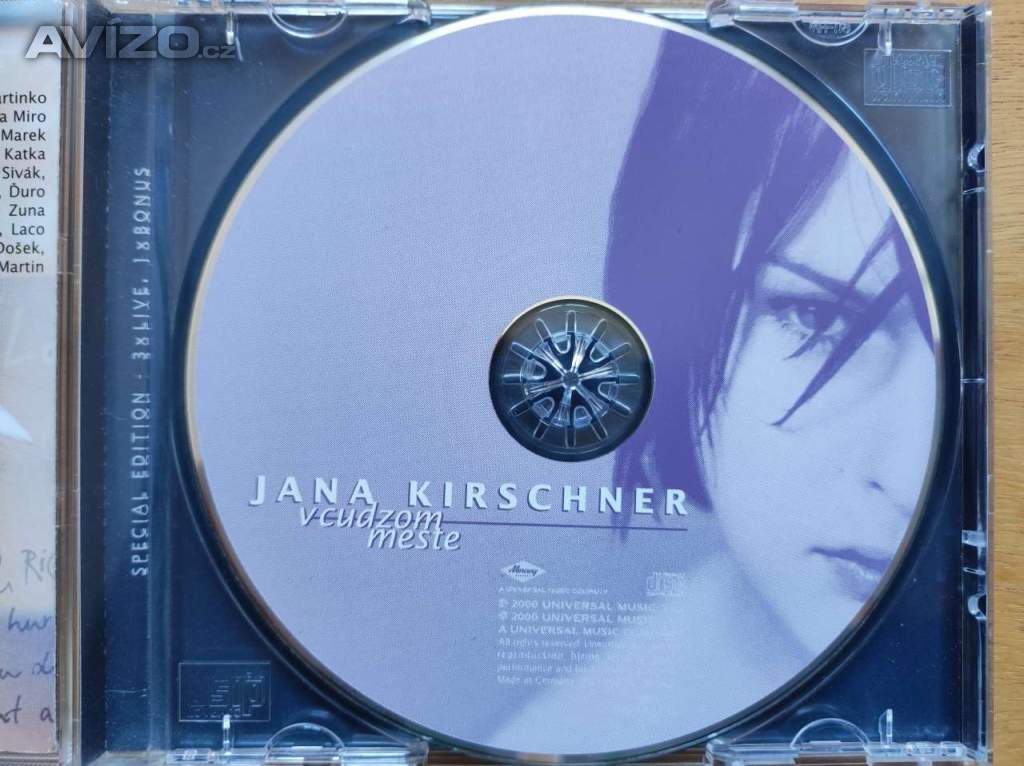 Foto inzerátu Jana Kirschner – V Cutzom Meste originál CD