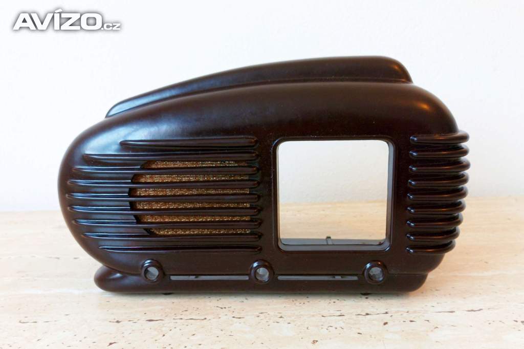 Bakelitová bednička pro starožitné rádio Talisman 308U, krásný stav 