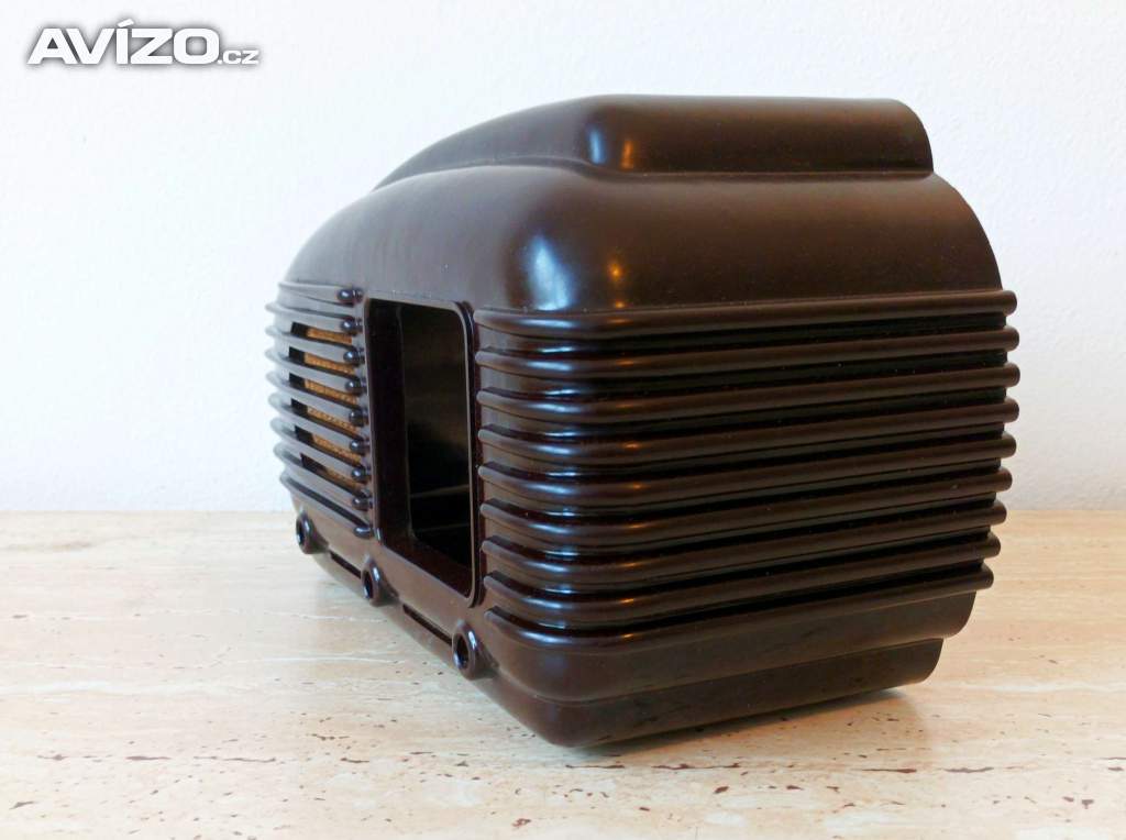 Foto inzerátu Bakelitová bednička pro starožitné rádio Talisman 308U, krásný stav 