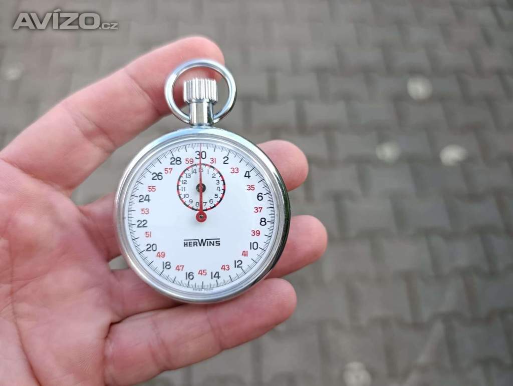 Foto inzerátu Originální švýcarské mechanické stopky Hervins - funkční