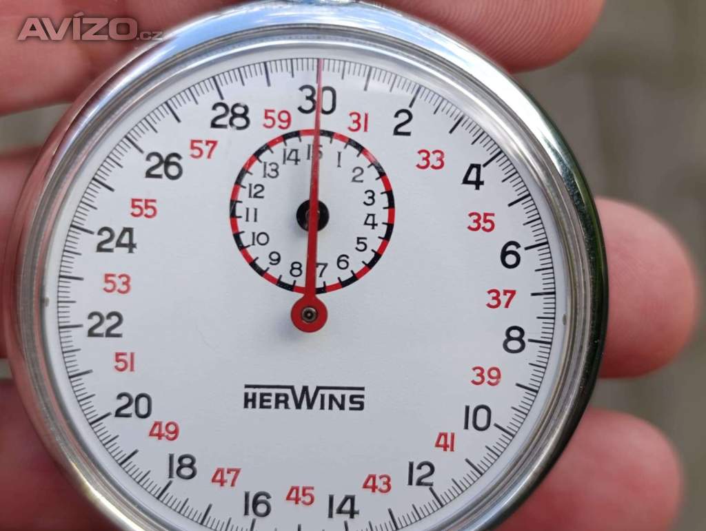 Foto inzerátu Originální švýcarské mechanické stopky Hervins - funkční