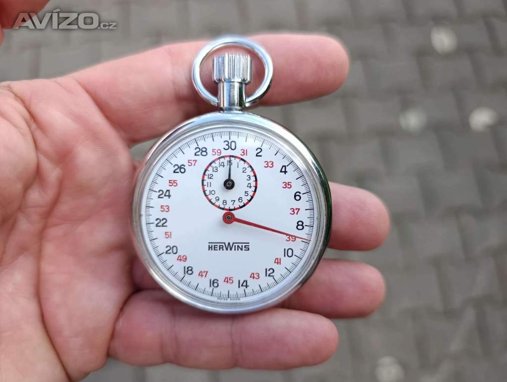 Foto inzerátu Originální švýcarské mechanické stopky Hervins - funkční