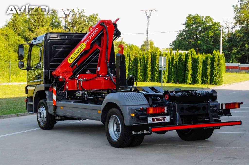 Foto inzerátu MERCEDES-BENZ ATEGO 1218 - NOVÝ HÁKOVÝ NOSIČ KONTEJNERŮ + HYDRAULICKÁ RUKA EU5