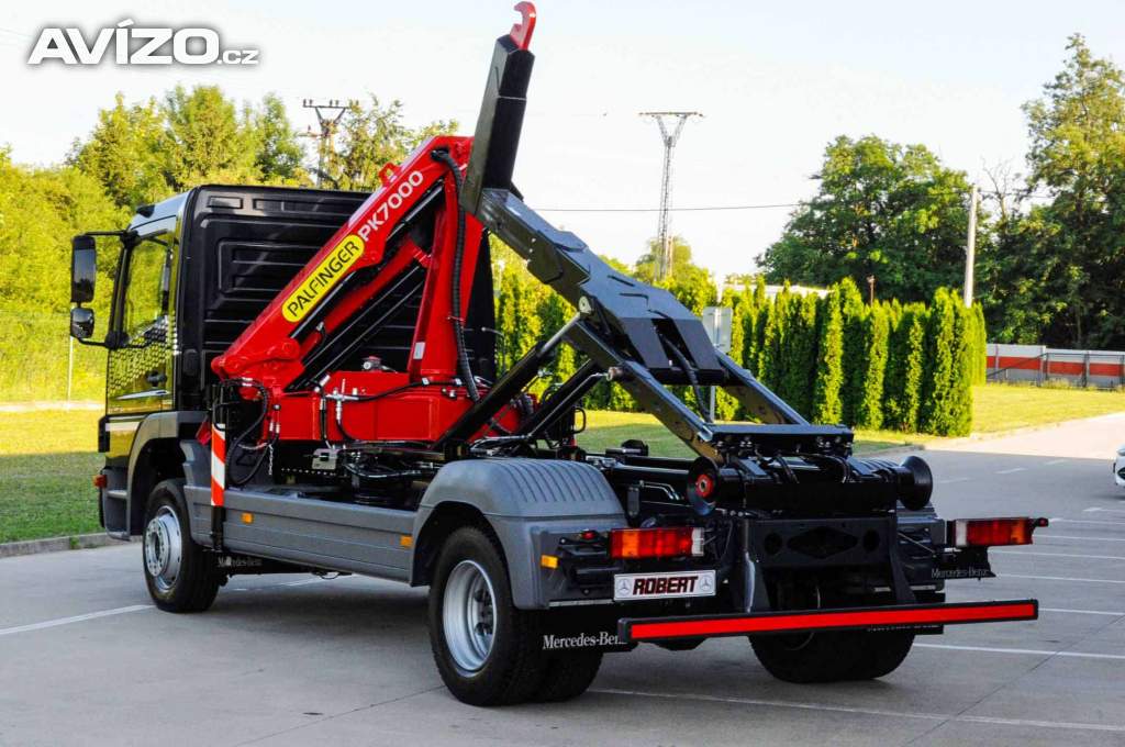 Foto inzerátu MERCEDES-BENZ ATEGO 1218 - NOVÝ HÁKOVÝ NOSIČ KONTEJNERŮ + HYDRAULICKÁ RUKA EU5