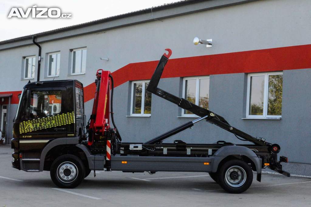 Foto inzerátu MERCEDES-BENZ ATEGO 1218 - NOVÝ HÁKOVÝ NOSIČ KONTEJNERŮ + HYDRAULICKÁ RUKA EU5
