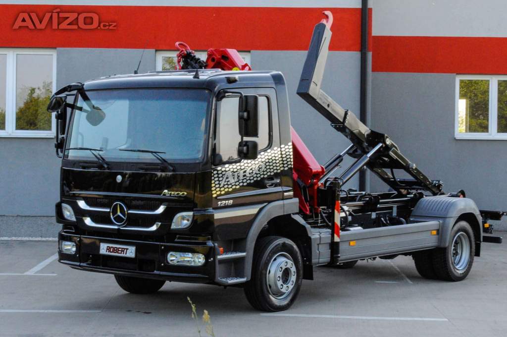 Foto inzerátu MERCEDES-BENZ ATEGO 1218 - NOVÝ HÁKOVÝ NOSIČ KONTEJNERŮ + HYDRAULICKÁ RUKA EU5