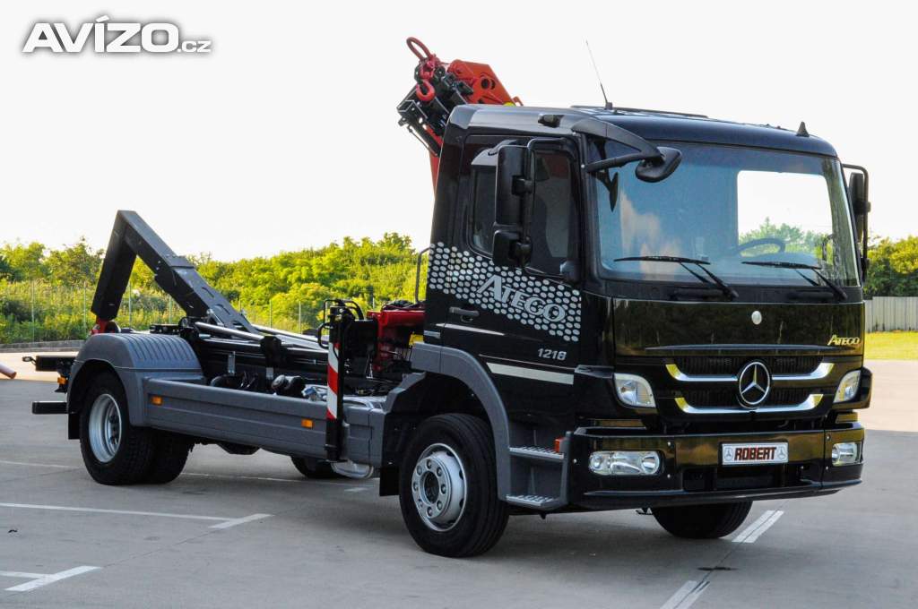 Foto inzerátu MERCEDES-BENZ ATEGO 1218 - NOVÝ HÁKOVÝ NOSIČ KONTEJNERŮ + HYDRAULICKÁ RUKA EU5
