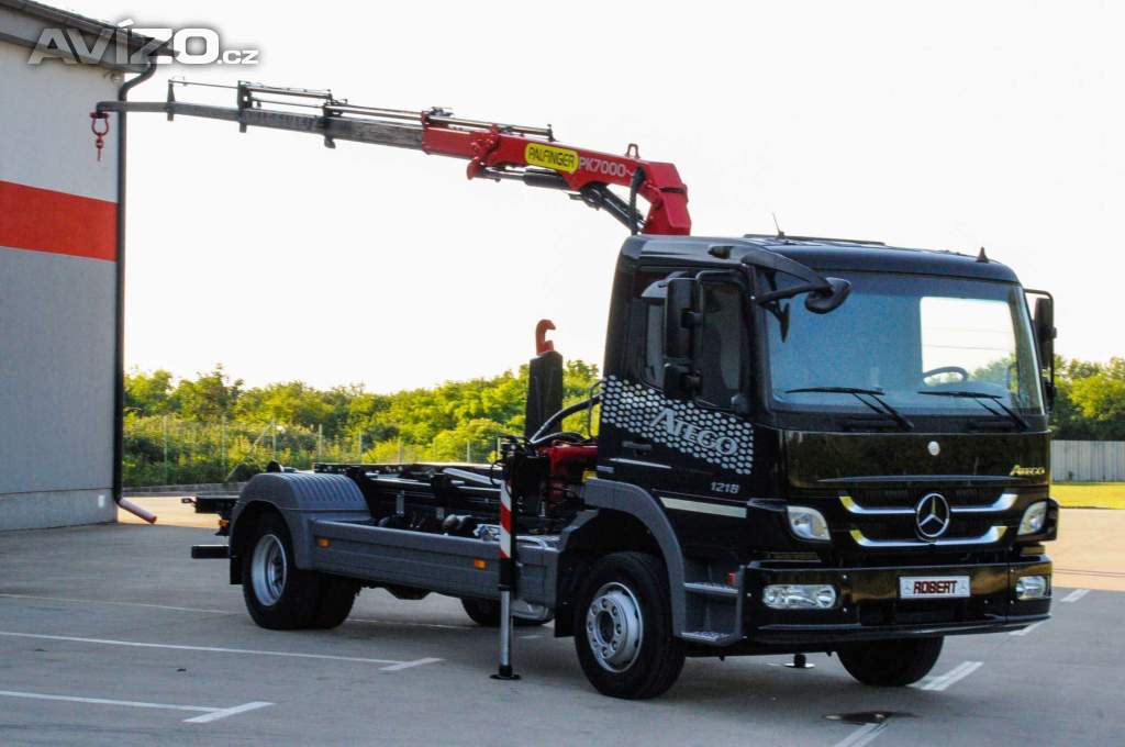 Foto inzerátu MERCEDES-BENZ ATEGO 1218 - NOVÝ HÁKOVÝ NOSIČ KONTEJNERŮ + HYDRAULICKÁ RUKA EU5