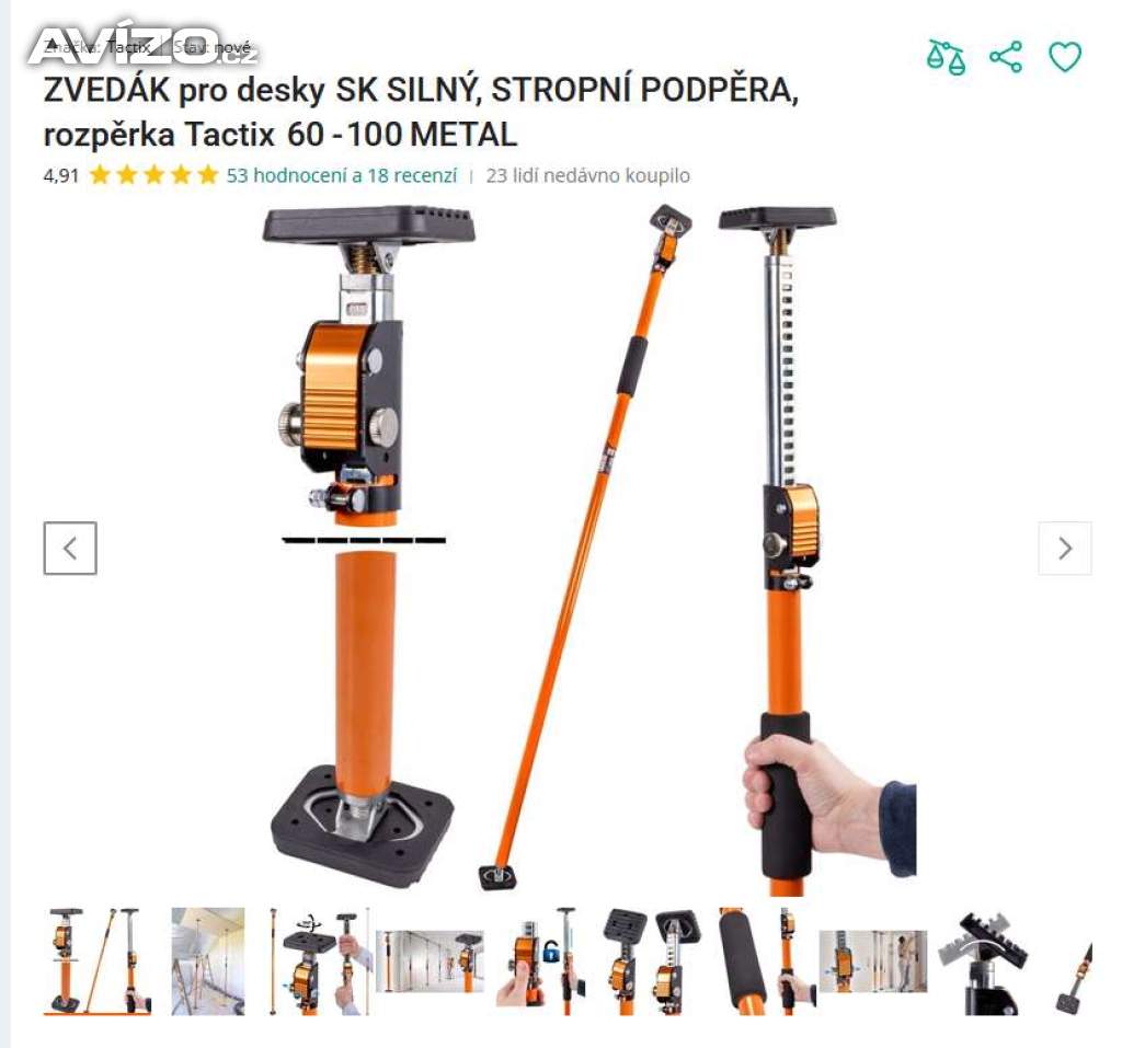 ZVEDÁK pro SDK desky, STROPNÍ PODPĚRA, 60-100cm