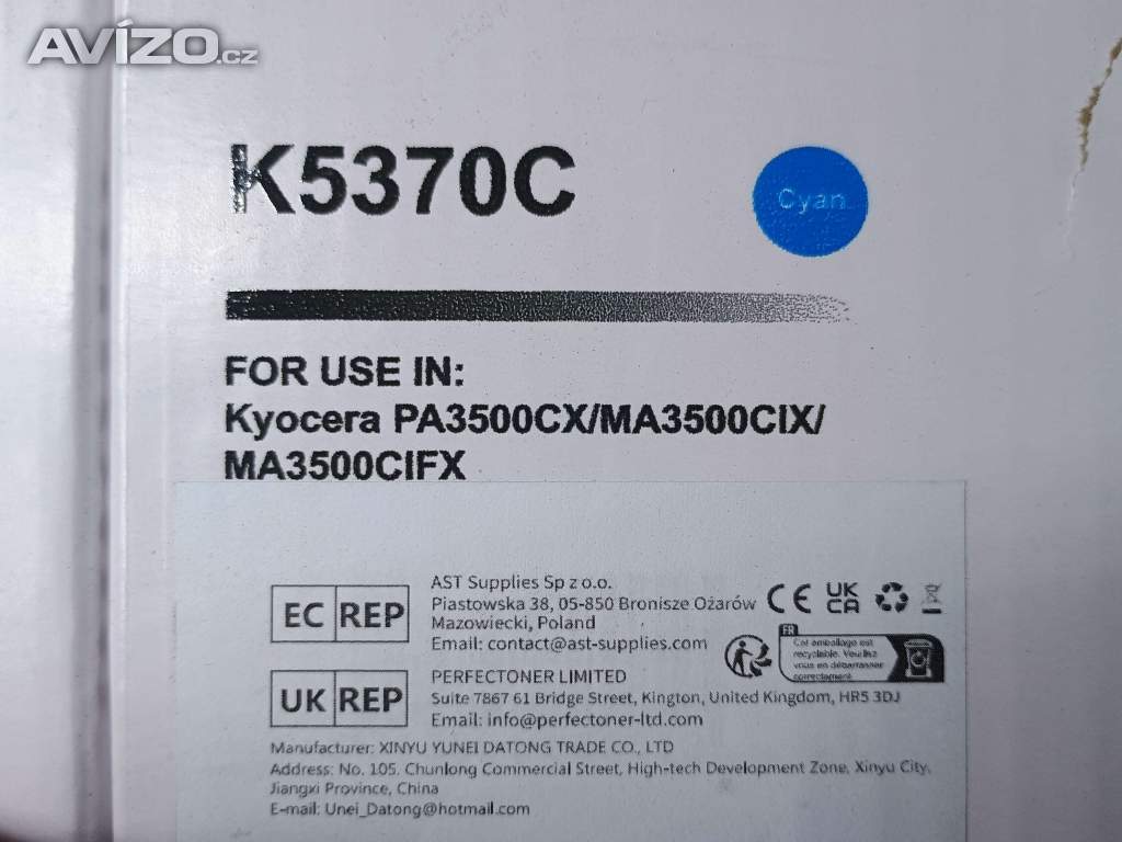 Foto inzerátu Toner Kyocera K5370C pro modely MA3500 a PA3500