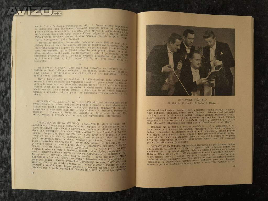 Foto inzerátu Divadelní a hudební profil Ostravska - Vymětal 1961, brožura