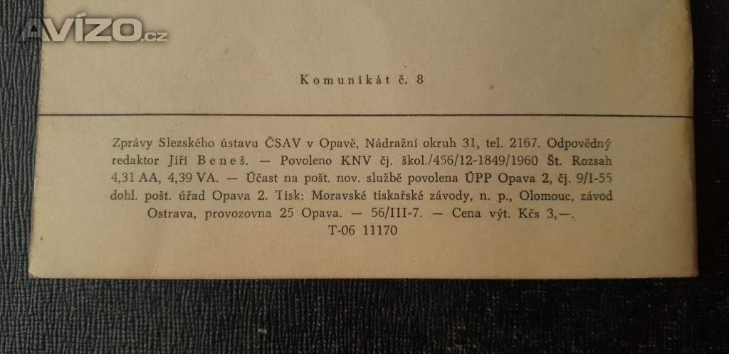 Foto inzerátu Divadelní a hudební profil Ostravska - Vymětal 1961, brožura