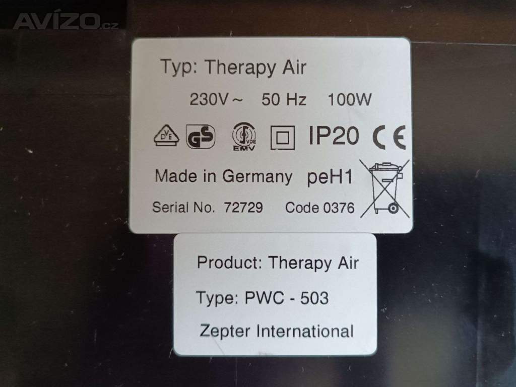 Foto inzerátu Čistička vzduchu ZEPTER THERAPY AIR