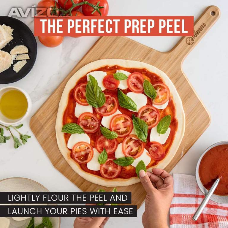 Foto inzerátu Dřevěná lopatka na pizzu Pomodoro 14 palců