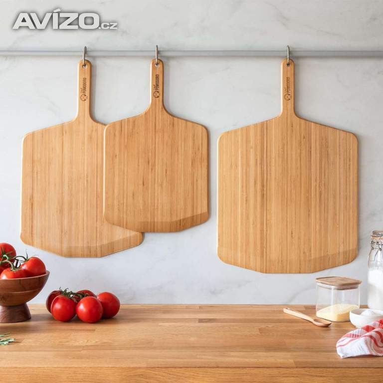 Foto inzerátu Dřevěná lopatka na pizzu Pomodoro 14 palců
