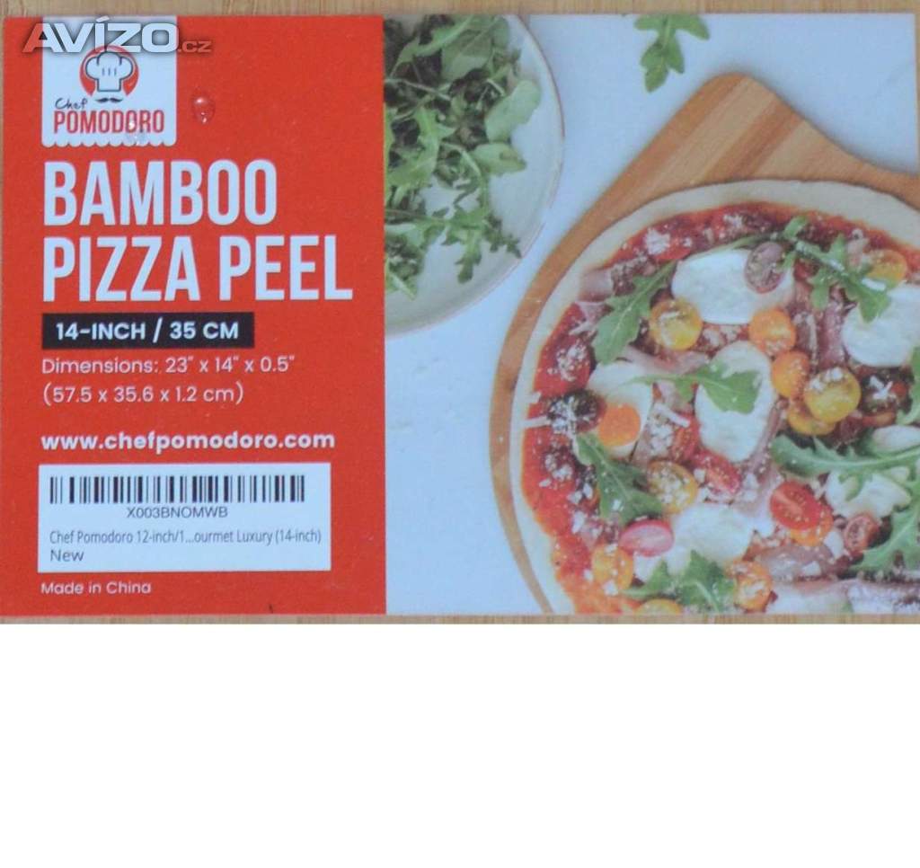 Foto inzerátu Dřevěná lopatka na pizzu Pomodoro 14 palců
