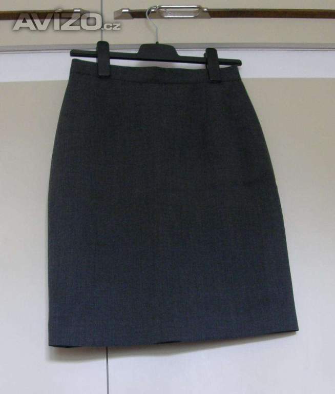 Elegantní tmavě šedá minisukně vel.38
