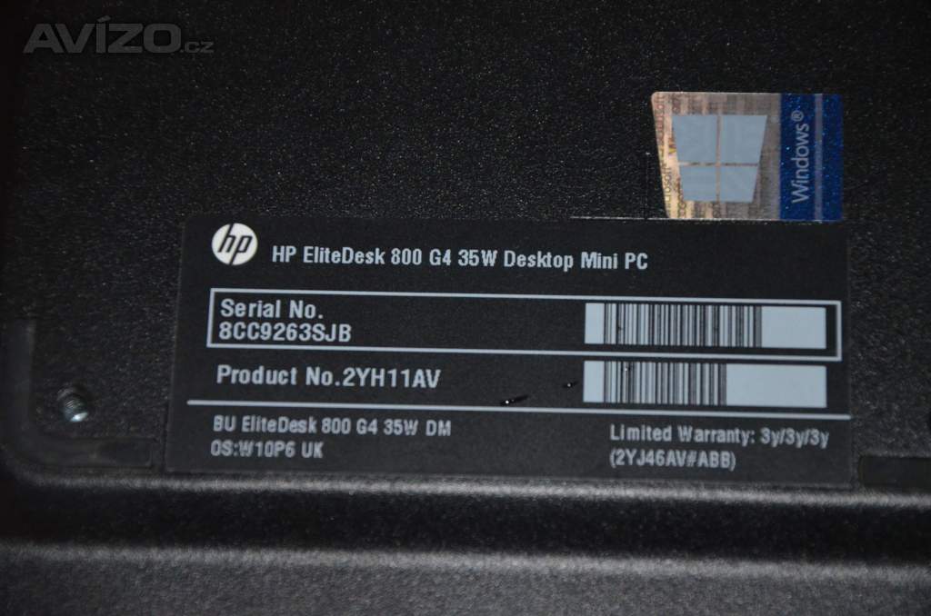 Foto inzerátu HP Elitedesk 800 G4 Mini i5/12GB/SSD 256GB/záruka