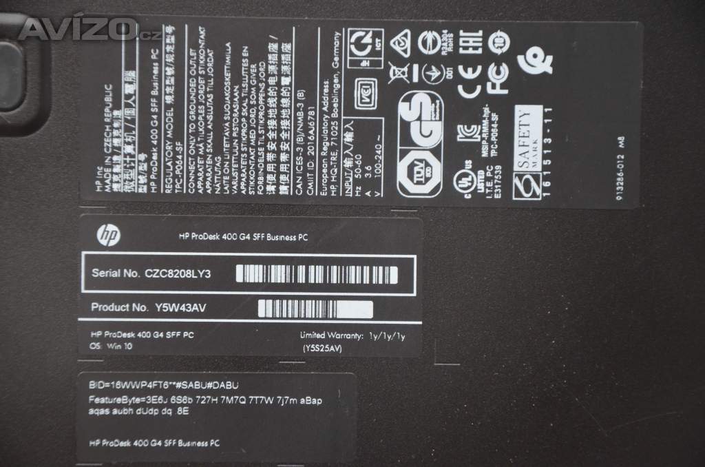 Foto inzerátu HP Prodesk 400 G4 SFF i5/12GB/SSD 256GB/Záruka