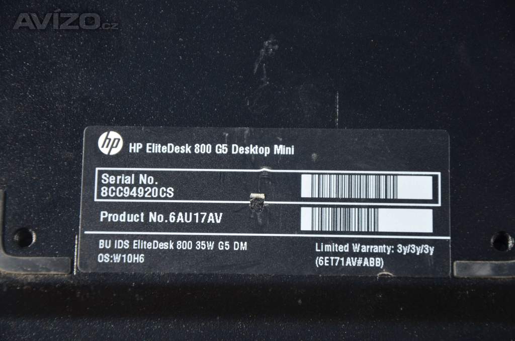 Foto inzerátu HP Elitedesk 800 G5 Mini PC i5/12GB/SSD 256GB/záruka