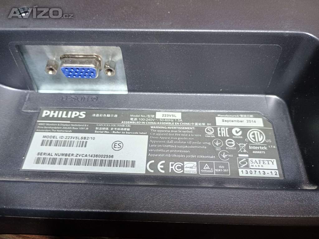 Foto inzerátu LCD#59 - LED monitor Philips 223V5L