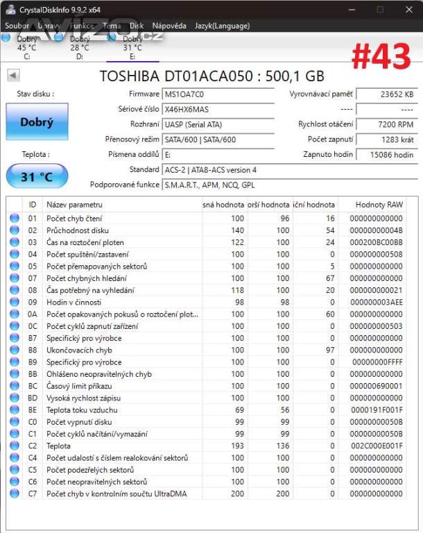 Foto inzerátu HDD 500GB SATA 3.5 - více modelů