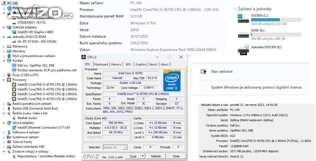 Foto inzerátu PC#149 Dell Optiplex XE2, Core i5, SSD, 12GB