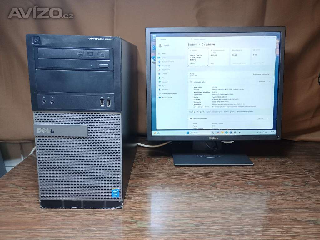 PC#250 Dell Optiplex 3020, Core i5, 250GB, 8GB, DVD, W11