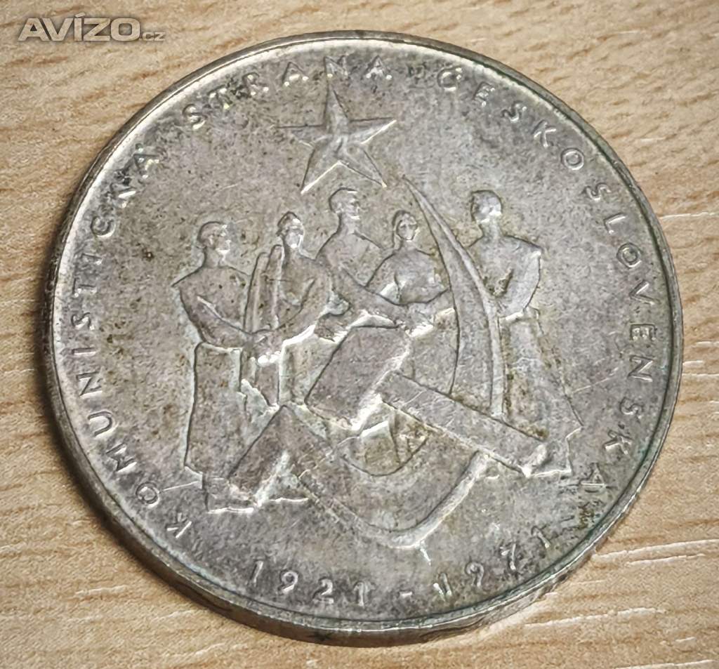 Stříbrná 50 Kčs – k 50. výročí KSČ