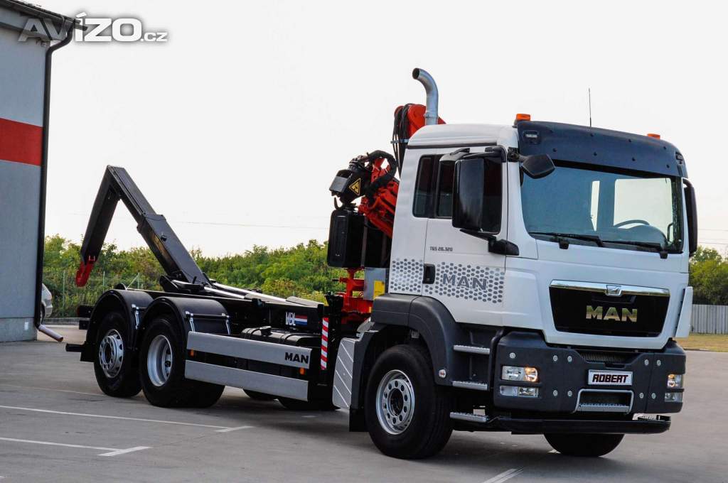 Foto inzerátu MAN TGS 28.320 HÁKOVÝ NOSIČ KONTEJNERŮ + HYDRAULICKÁ RUKA