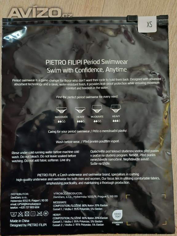 Foto inzerátu 2 pack menstruační plavky, vel. XS