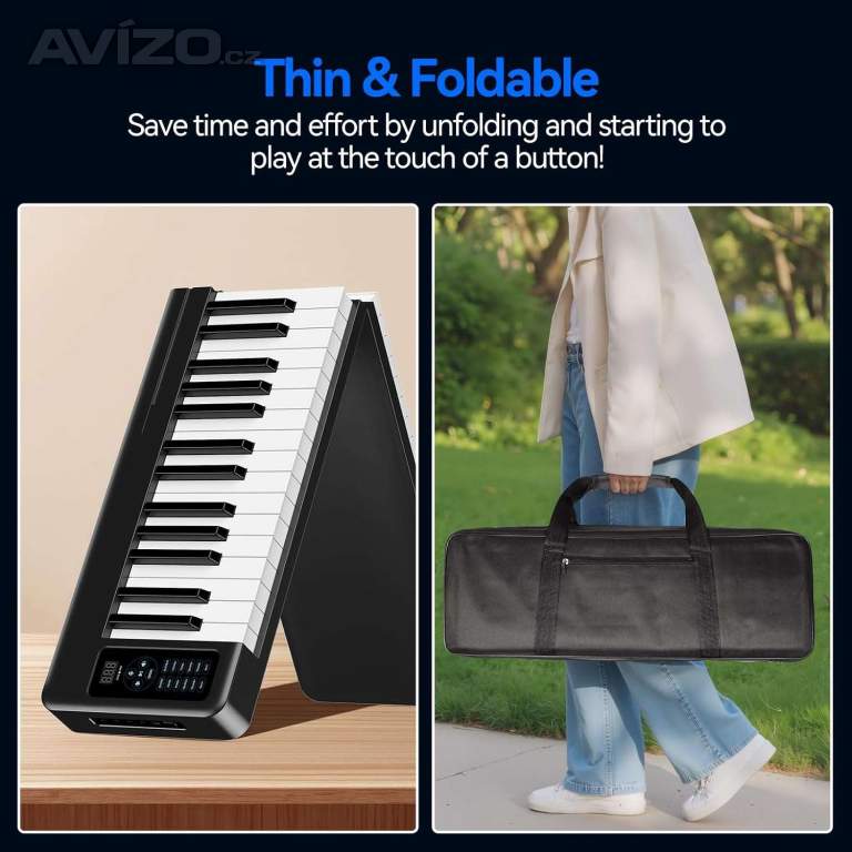 Foto inzerátu Nové skládací piano Rhymo 61 kláves