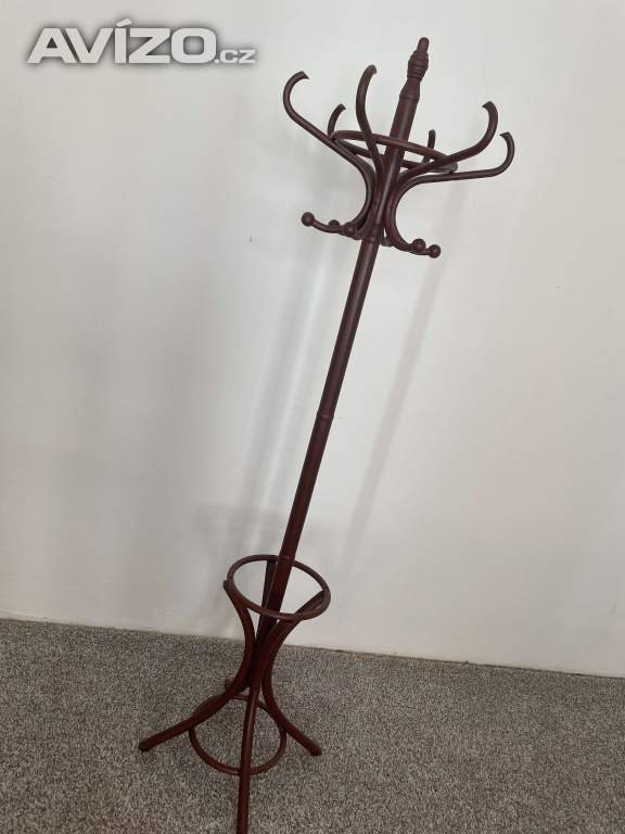 Foto inzerátu 🤎 KRÁSNÝ DŘEVĚNÝ STOJANOVÝ VĚŠÁK – ELEGANTNÍ RETRO / THONET STYL